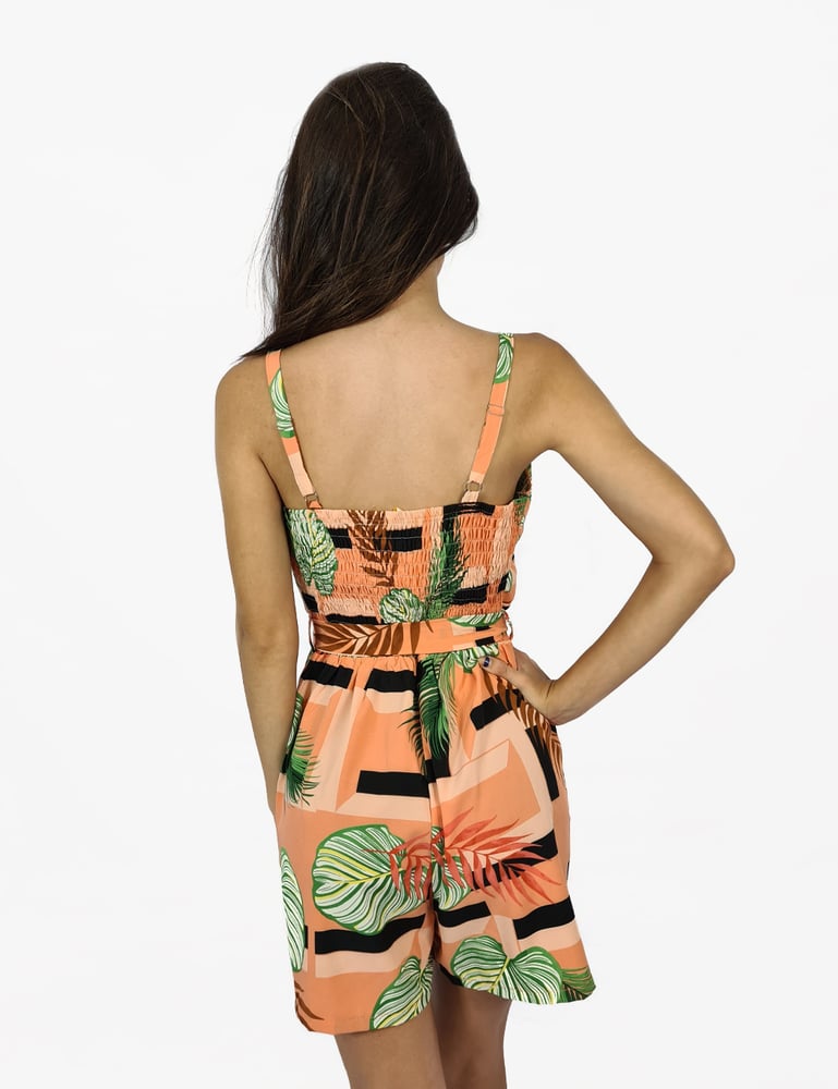 Macaquinho Salmão Estampado