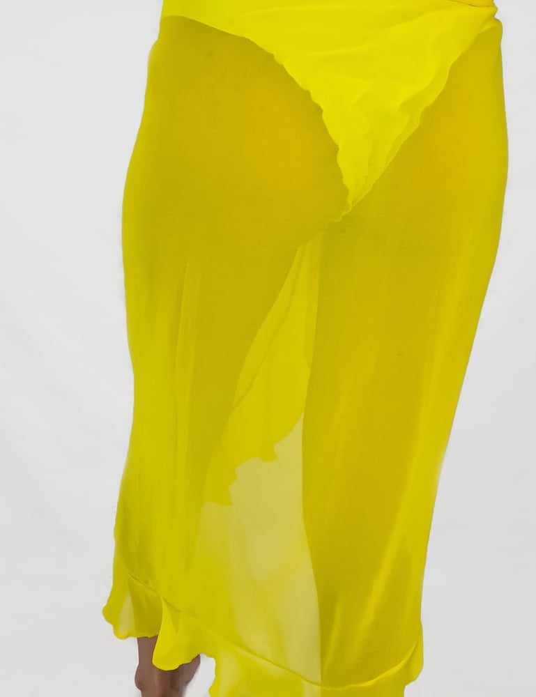 Saída de Praia Canga Transparente Amarelo