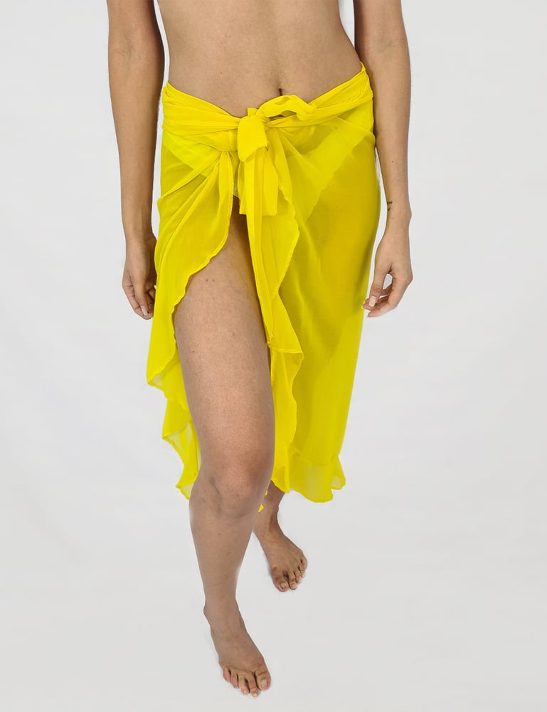 Saída de Praia Canga Transparente Amarelo