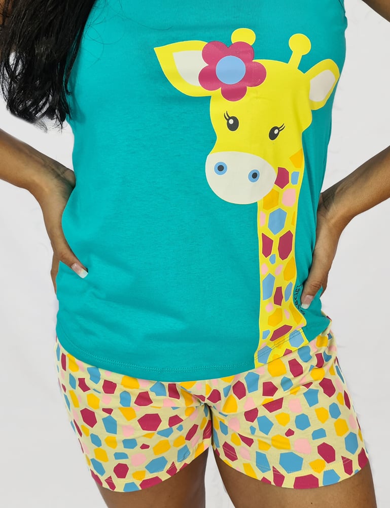 Pijama Feminino Girafa