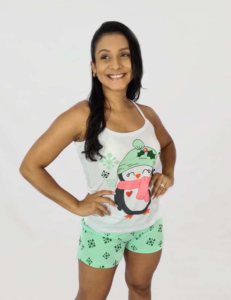 Pijama Feminino Pinguim