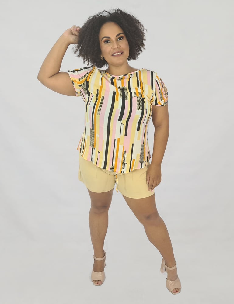 Conjunto Plus Geométrico Creme