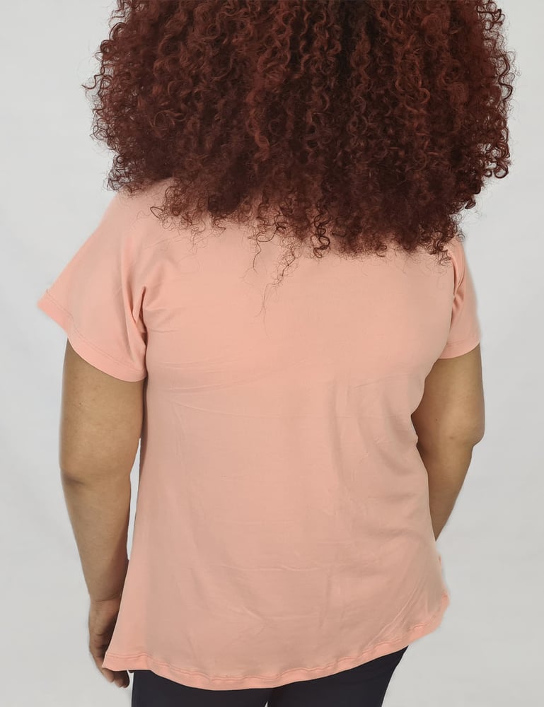 Blusa Plus Malha Rosa