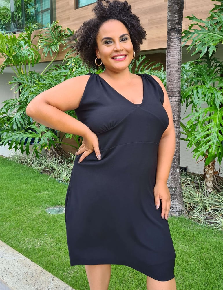 Vestido Feminino Plus Social Black