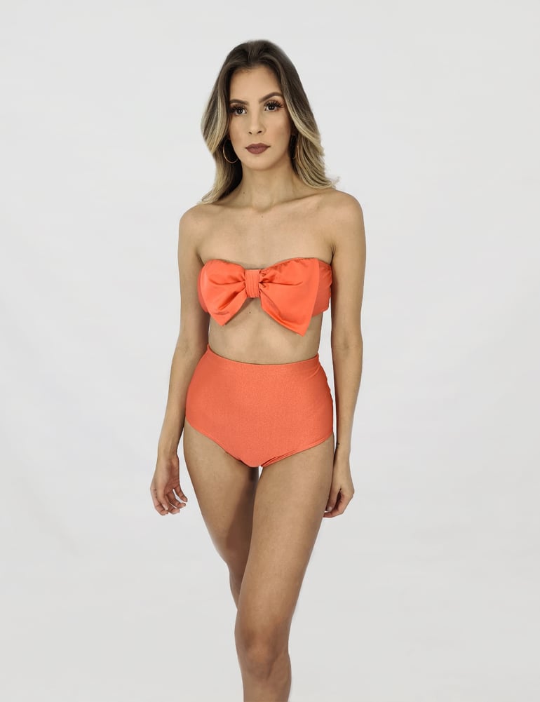 Conjunto de Biquíni Laço Salmão