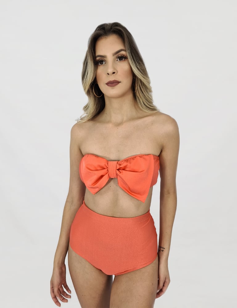 Conjunto de Biquíni Laço Salmão
