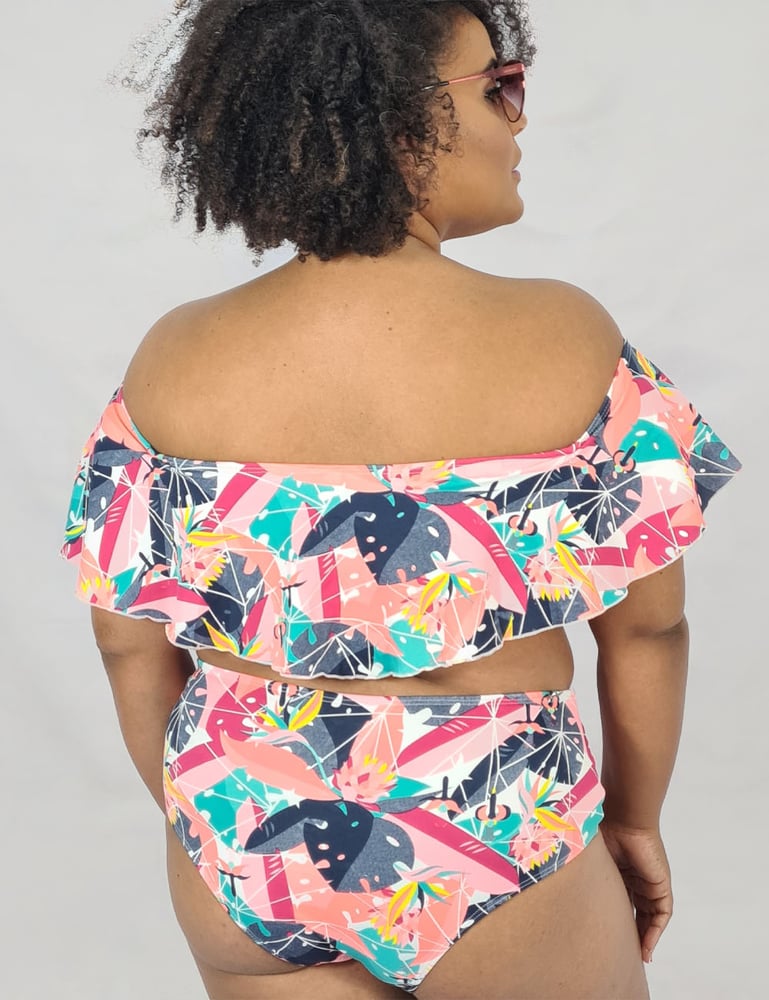 Conjunto Biquíni Plus Ciganinha Salmão