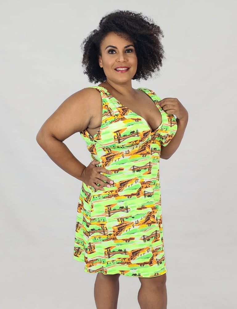 Maiô Vestido Estampado Plus