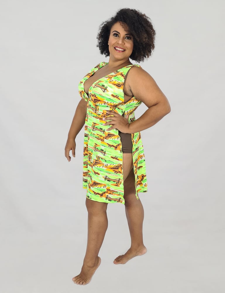 Maiô Vestido Estampado Plus