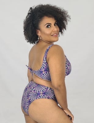 Vendaecia  Biquíni Plus Size Clássico Multicolor Roxo  2