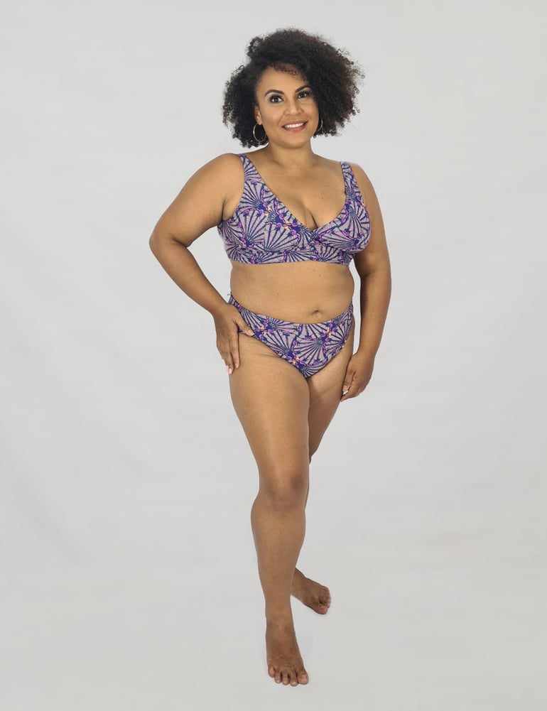 Biquíni Plus Size Clássico Multicolor Roxo