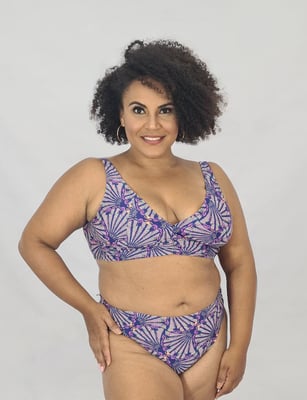 Vendaecia  Biquíni Plus Size Clássico Multicolor Roxo  4