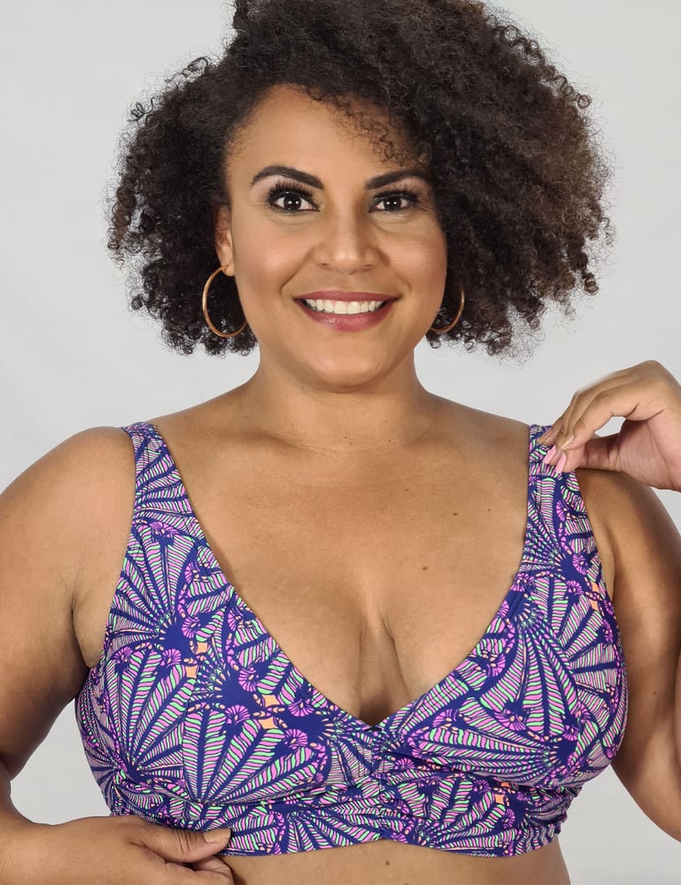 Biquíni Plus Size Clássico Multicolor Roxo