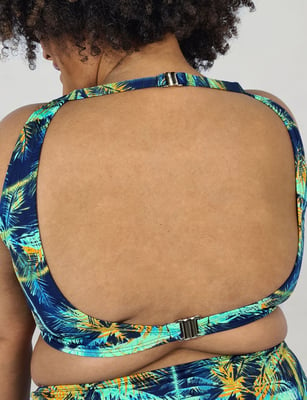 Vendaecia  Biquíni Halter Plus Size Folhagens Tropical  4