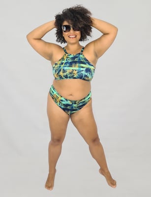 Vendaecia Biquíni Halter Plus Size Folhagens Tropical 1 Vendaecia Biquíni Halter Plus Size Folhagens Tropical 1