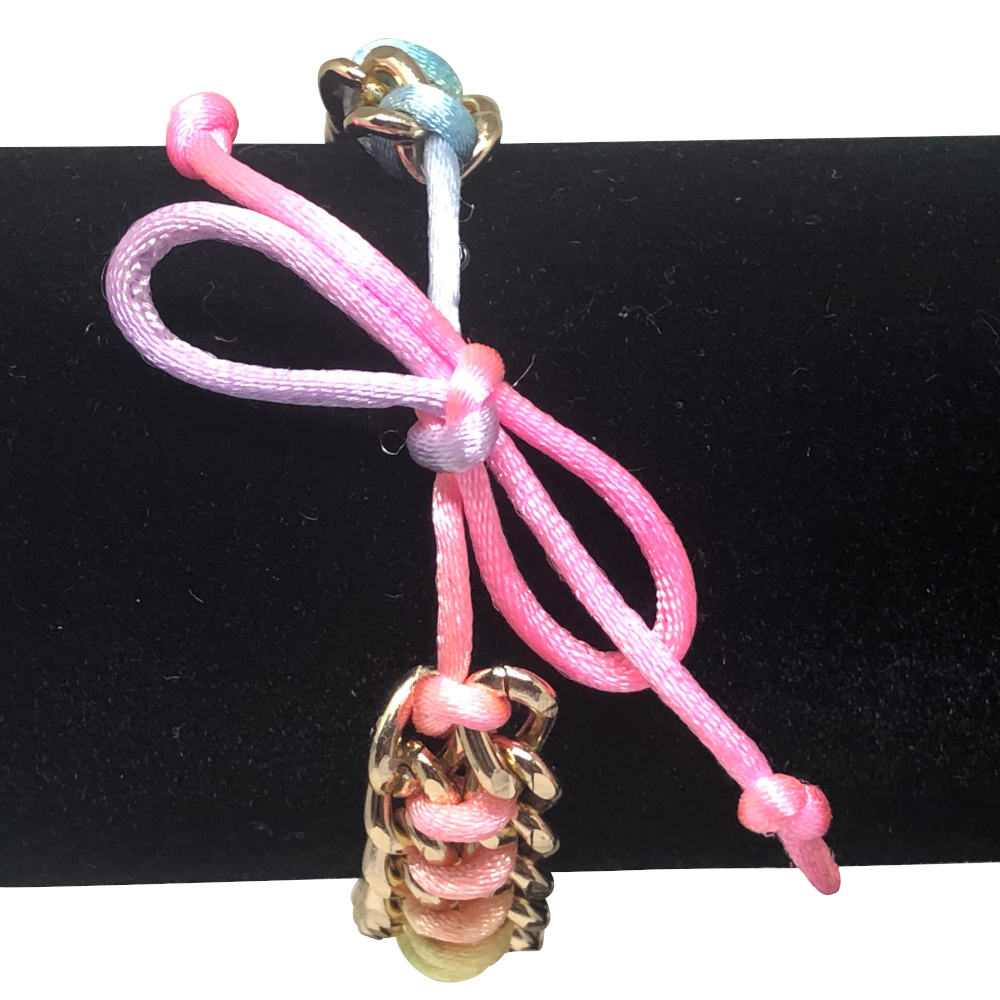 Pulseira Trançada Verde Amarelo e Azul