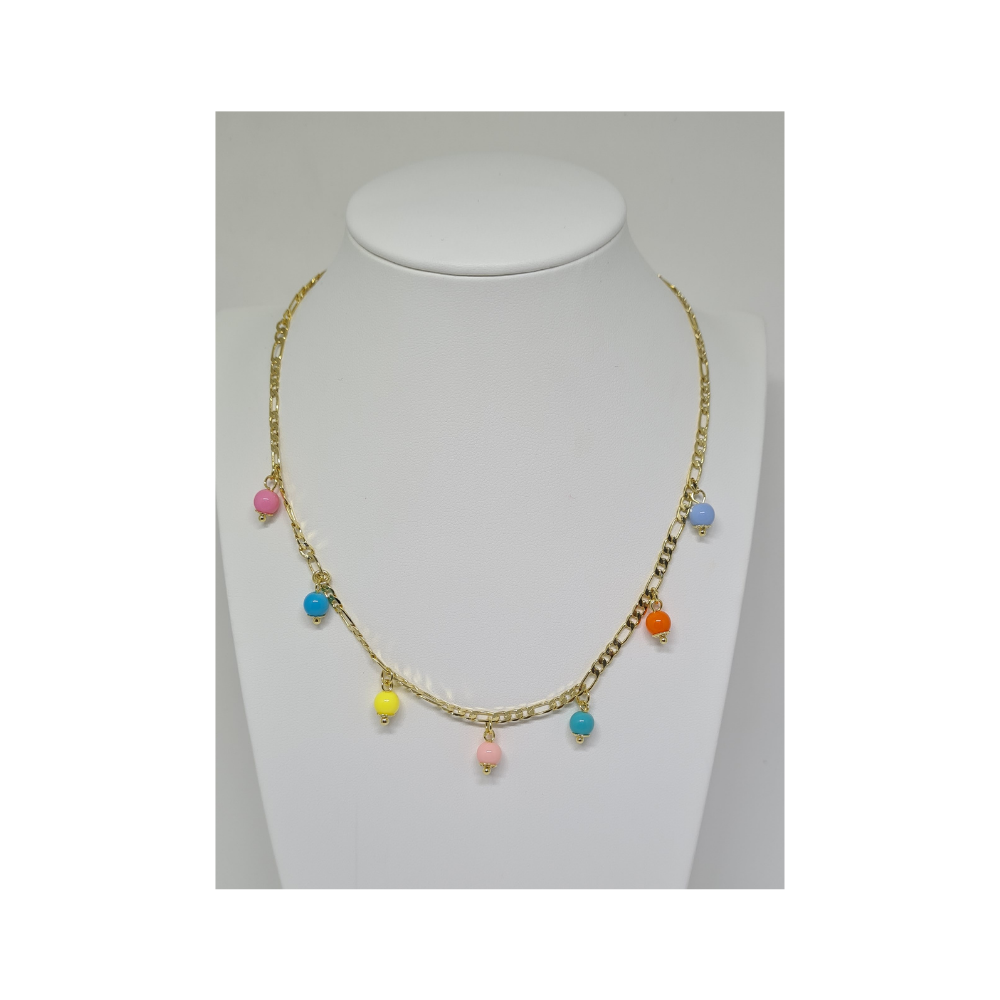 Colar com Bolinhas Coloridas