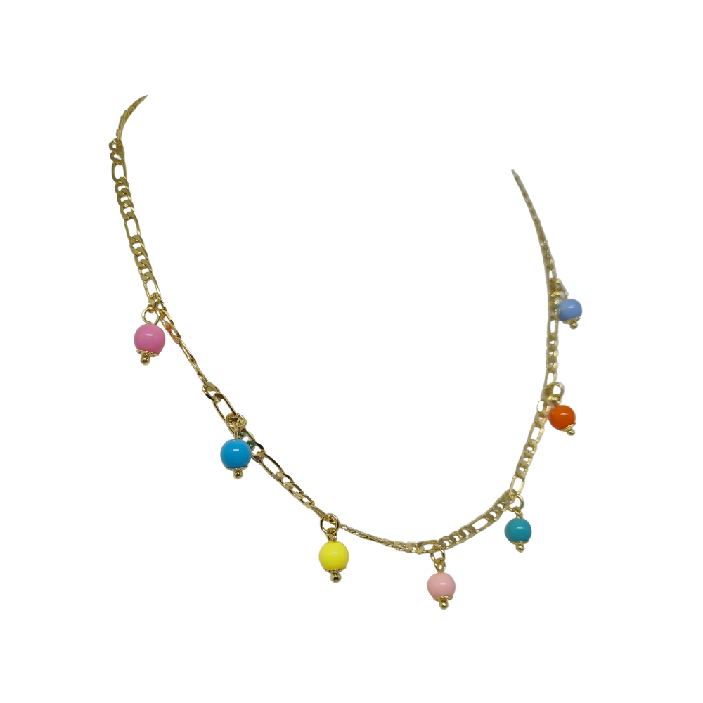 Colar com Bolinhas Coloridas