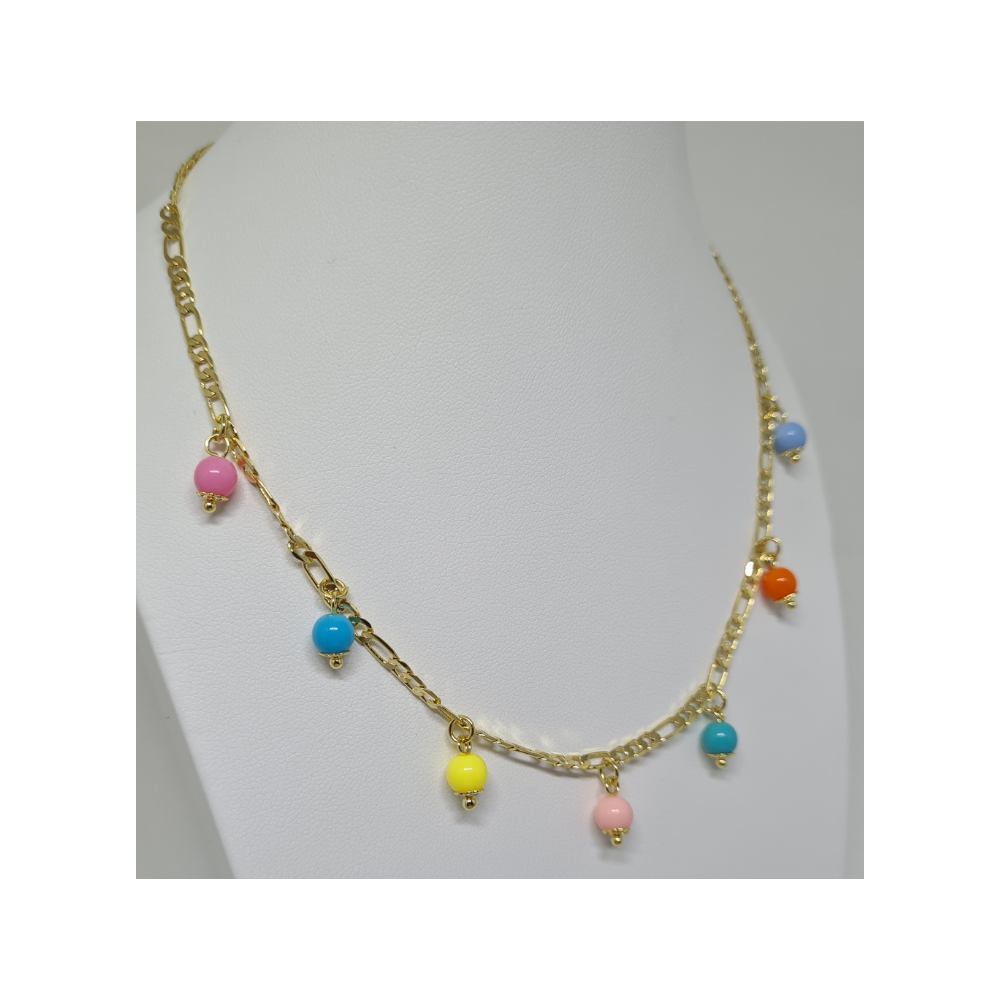Colar com Bolinhas Coloridas
