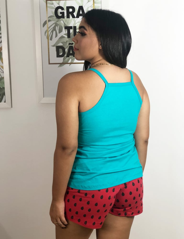 Pijama Feminino de Alça Melancia