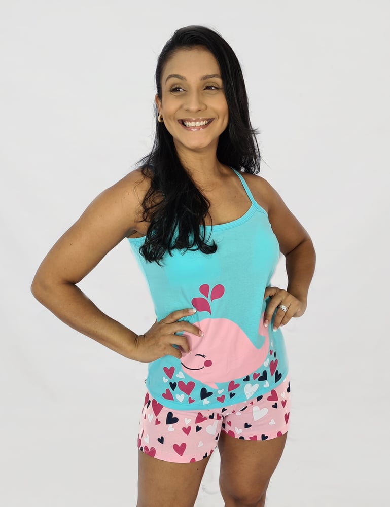 Pijama Feminino Baleia