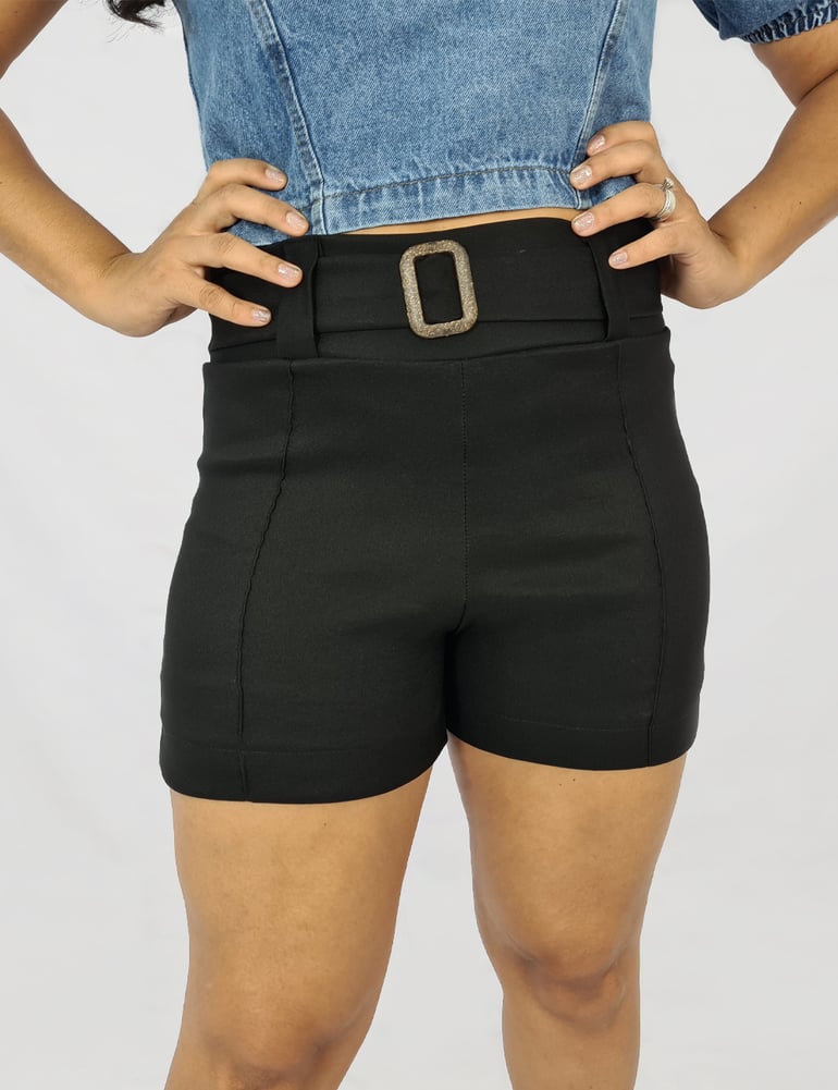 Short Feminino Social Preto