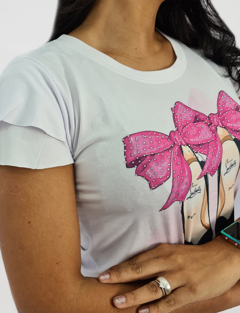 T-shirt com Babados Shoe