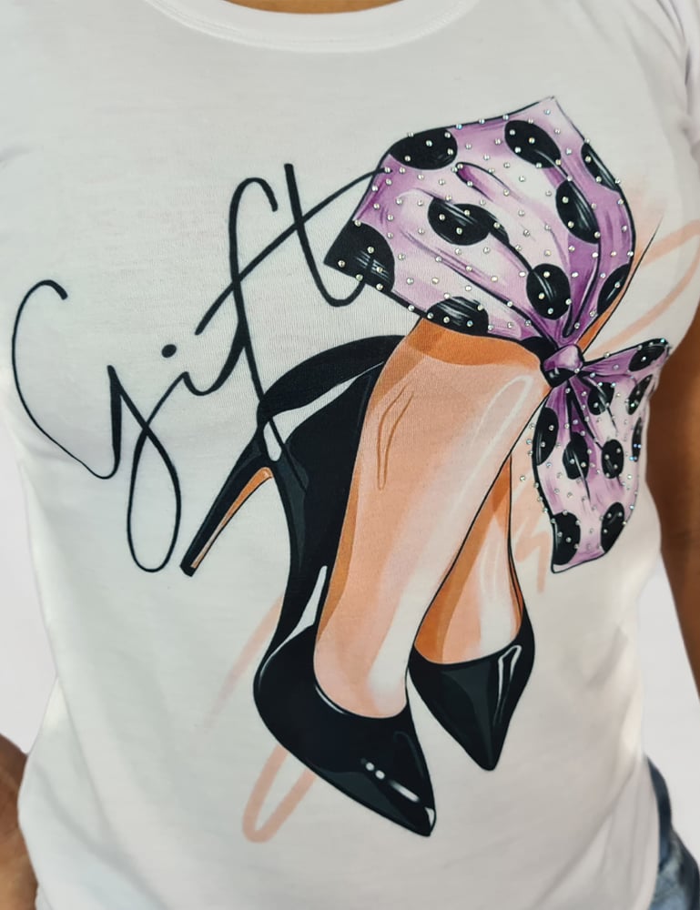 T-shirt com Babados Gift