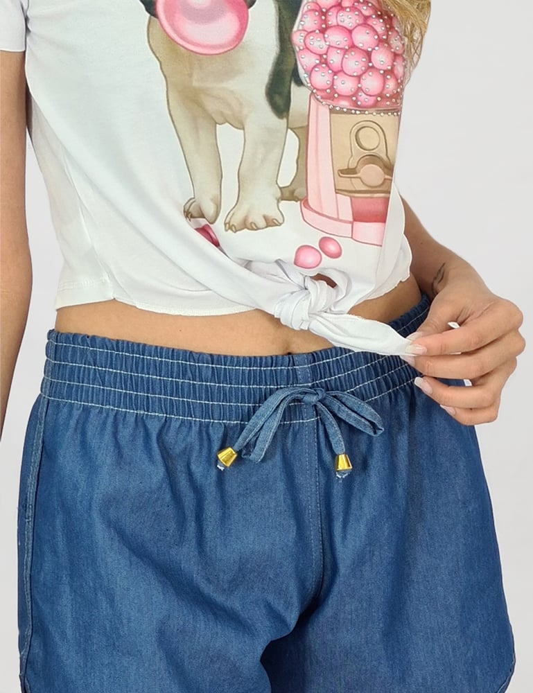 Short Feminino Jeans Fake