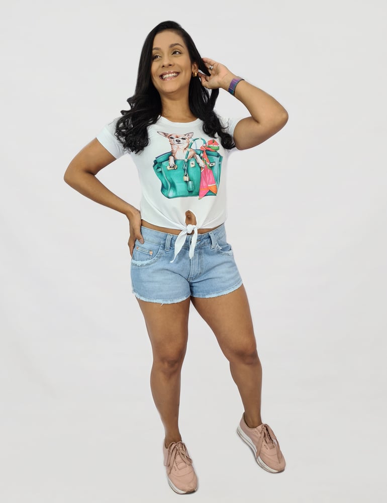 T-shirt com Amarração Dog In Bag