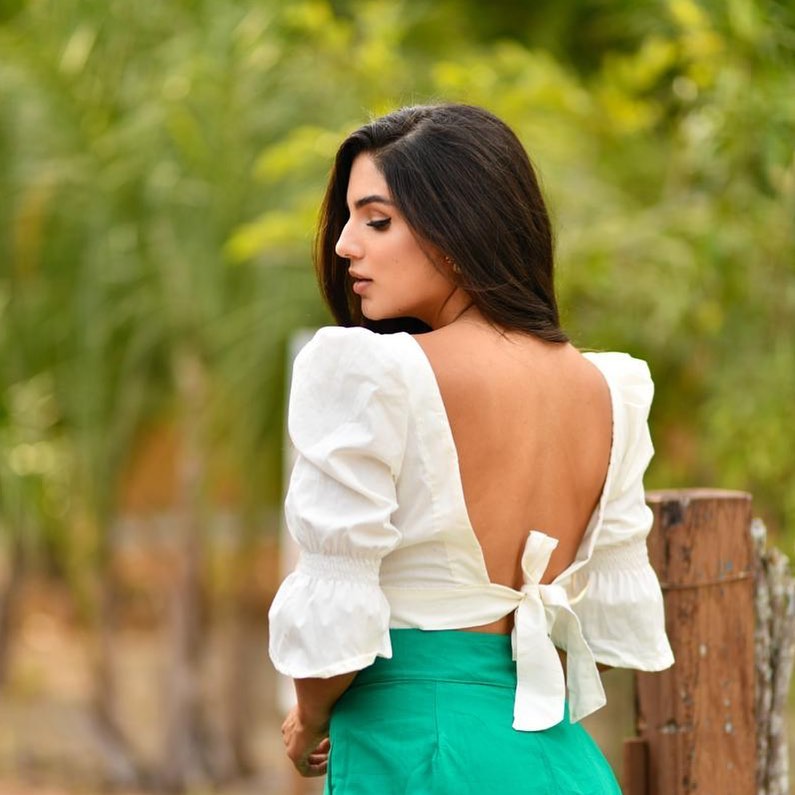 Cropped Feminino Com Amarração Off White