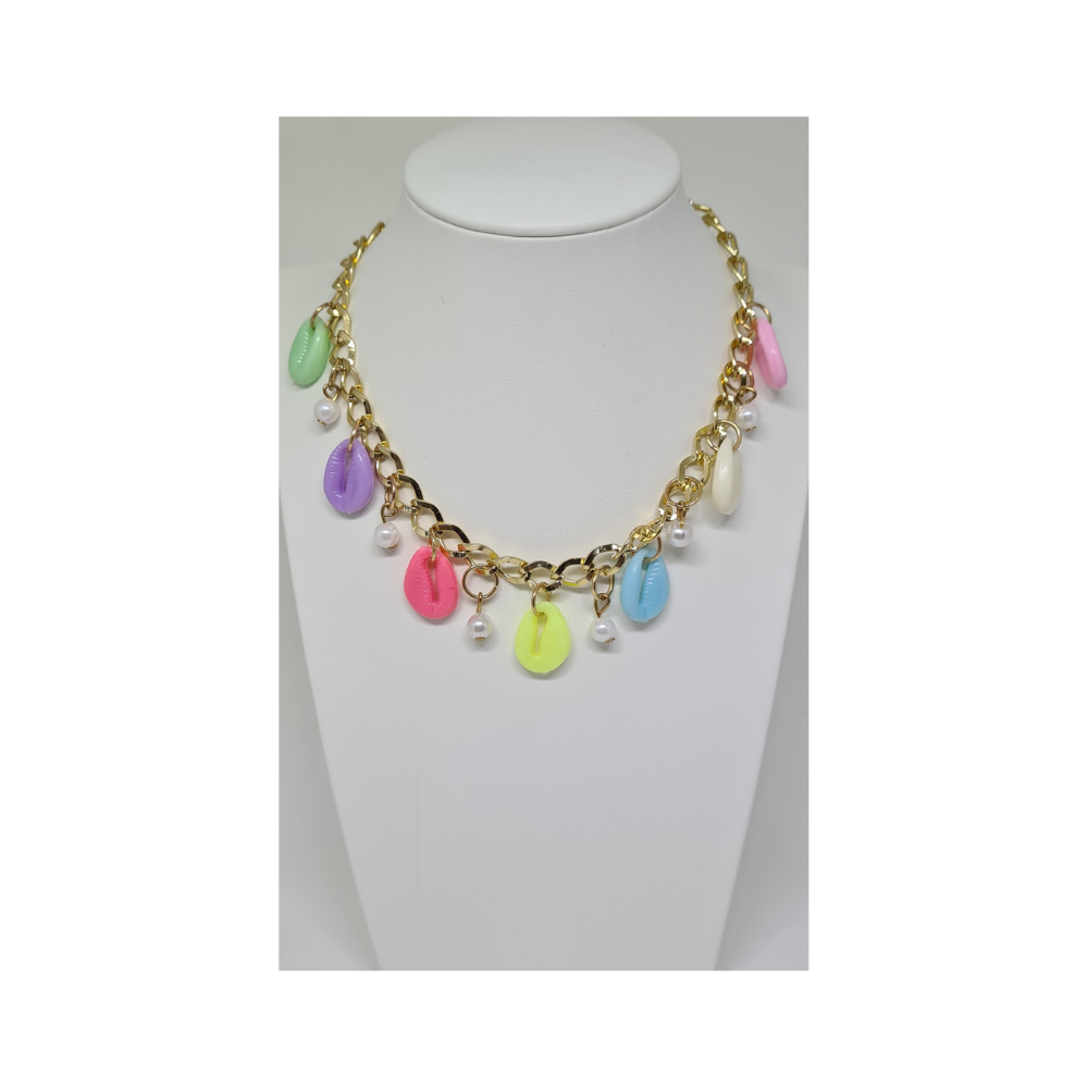 Choker de Búzios Coloridas