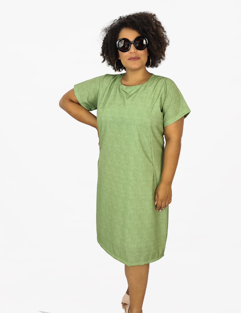Vestido Midi Social Plus Verde