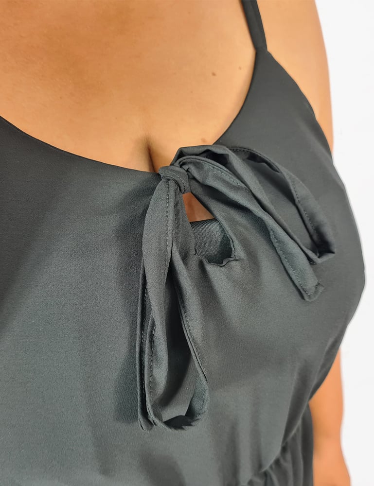 Vestido Feminino Plus Size de Alça Ailma Preto