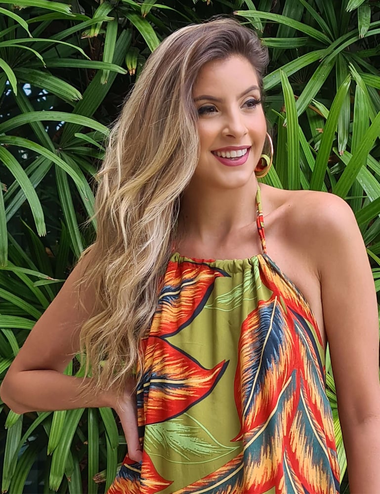 Vestido Midi Frente Única Verde