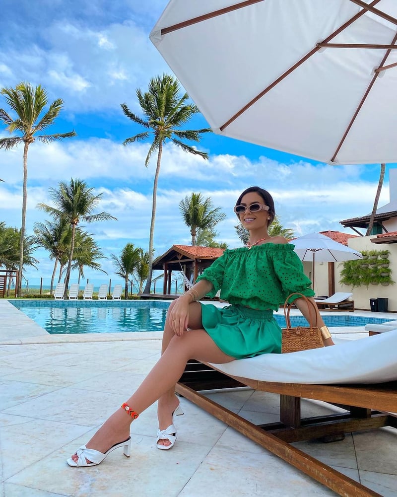 Cropped Feminino Ombro a Ombro Verde