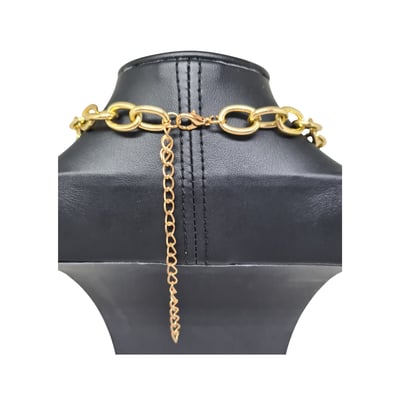 Vendaecia Corrente Dourada com Coração Dourado Fosco 3 Vendaecia Corrente Dourada com Coração Dourado Fosco 3