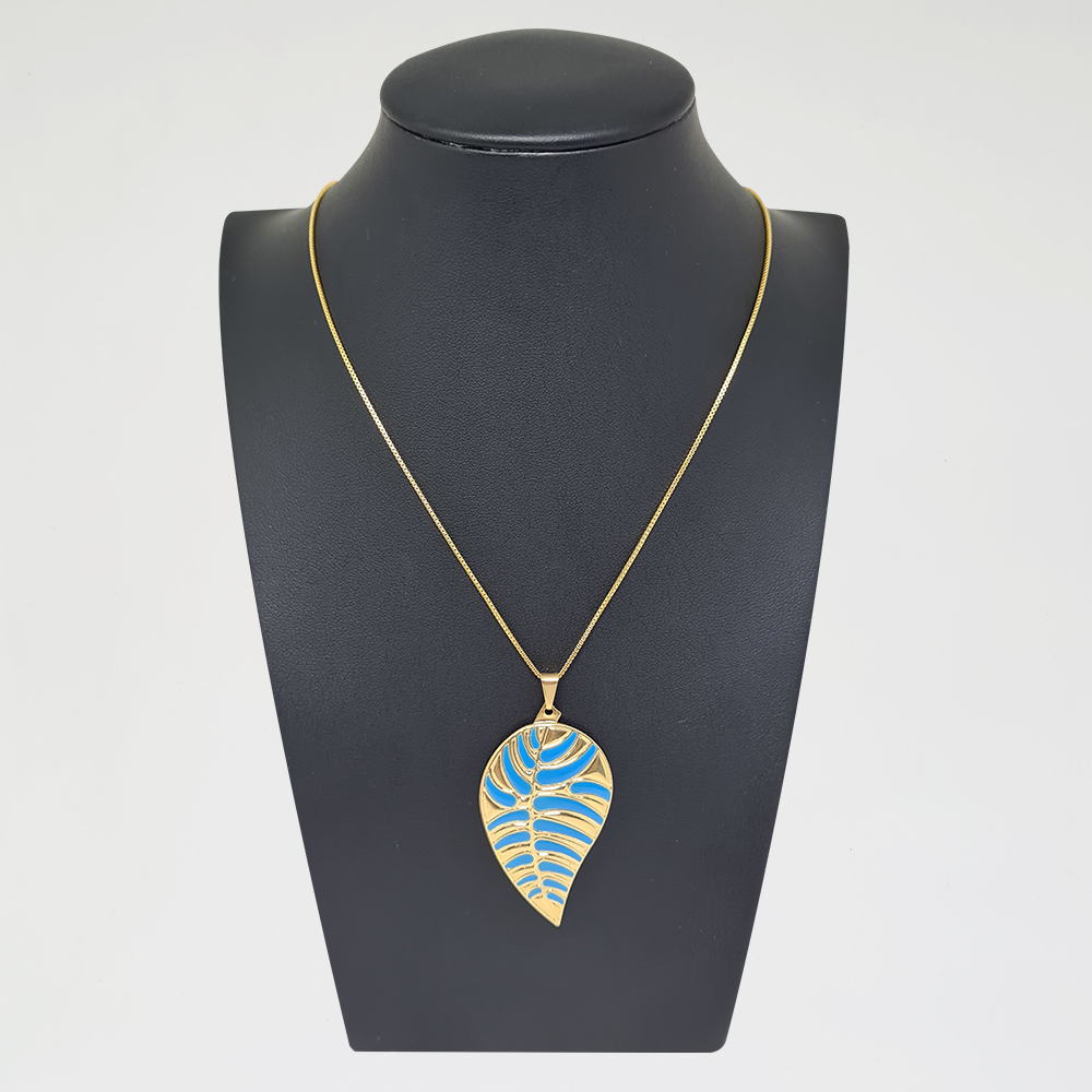 Colar Folha Azul