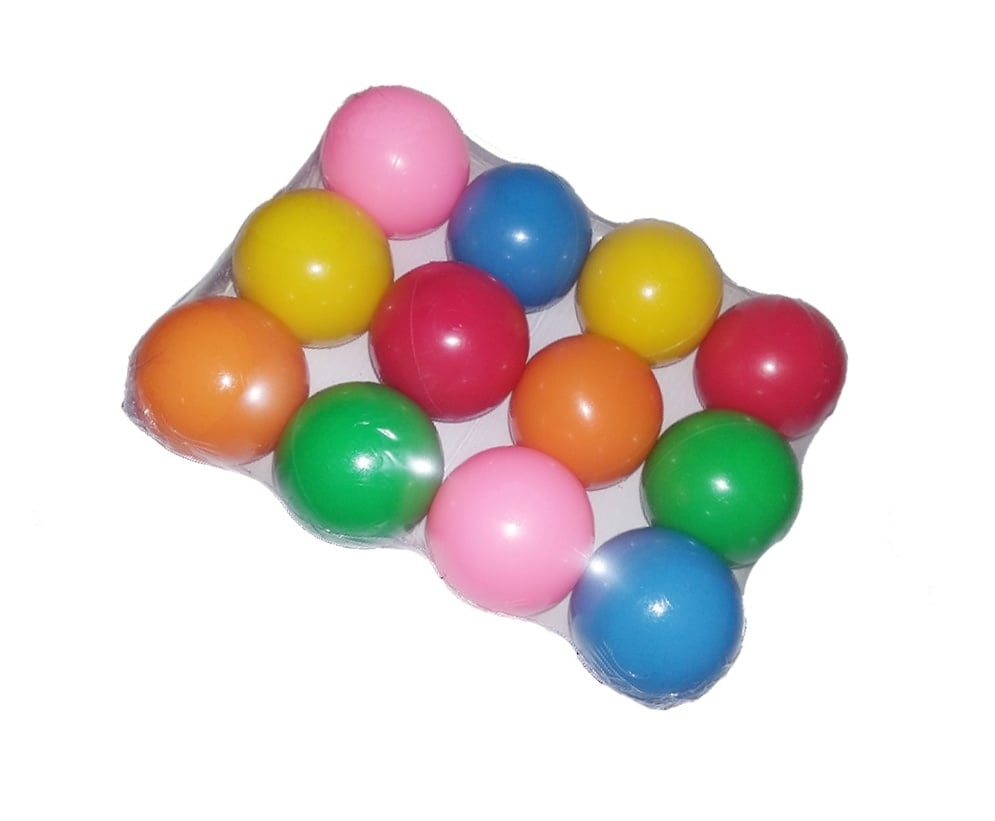 Bola Lisa Exercitadora Fisioterapia Bolinha Mão 6Cm - 6 Unid