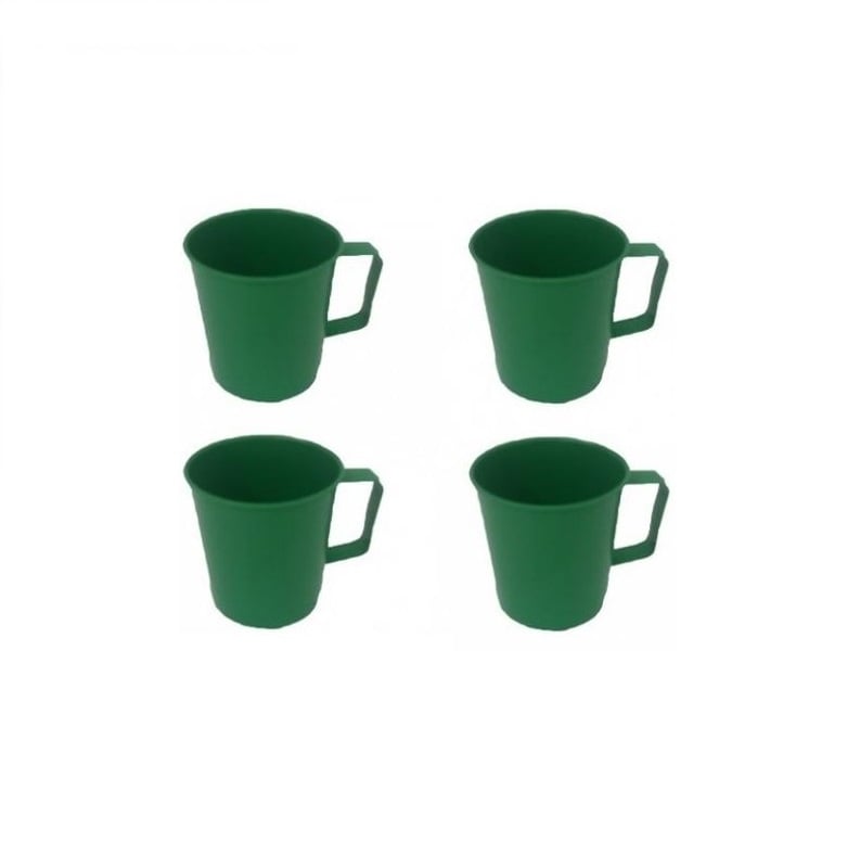 Caneca Plástica Para Merenda Escolar Verde 300 Ml - 48 Unids
