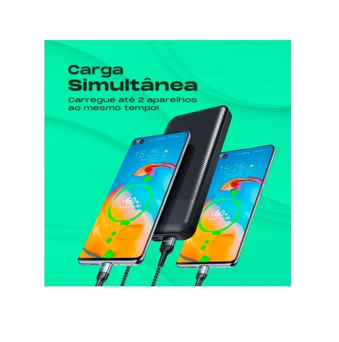 Carregador Portátil Power Bank 10.000mah Universal Externa