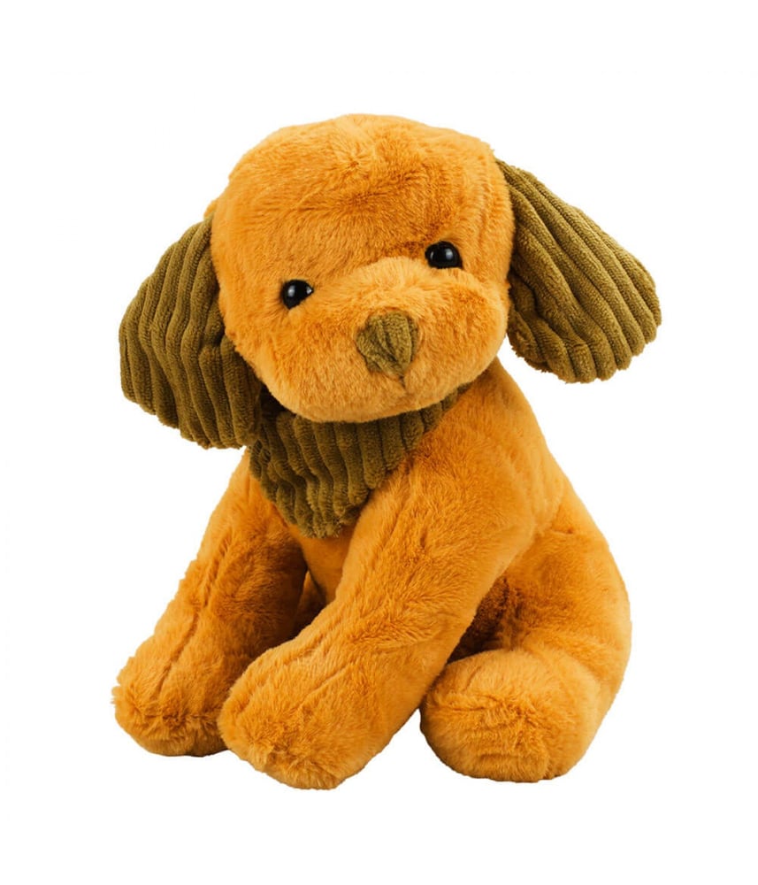 Cachorro De Pelúcia Caramelo Sentado 19 cm