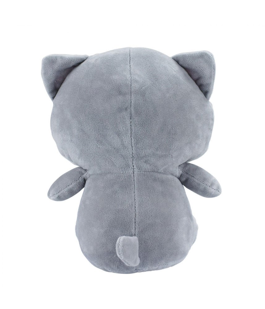 Cachorro De Pelúcia Cinza Fofo Sentado 22 cm