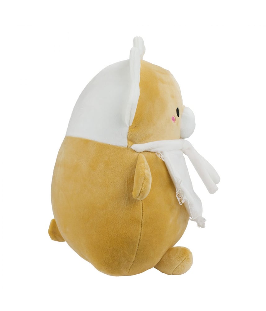 Cachorro De Pelúcia Caramelo Vestido Faxina 27cm