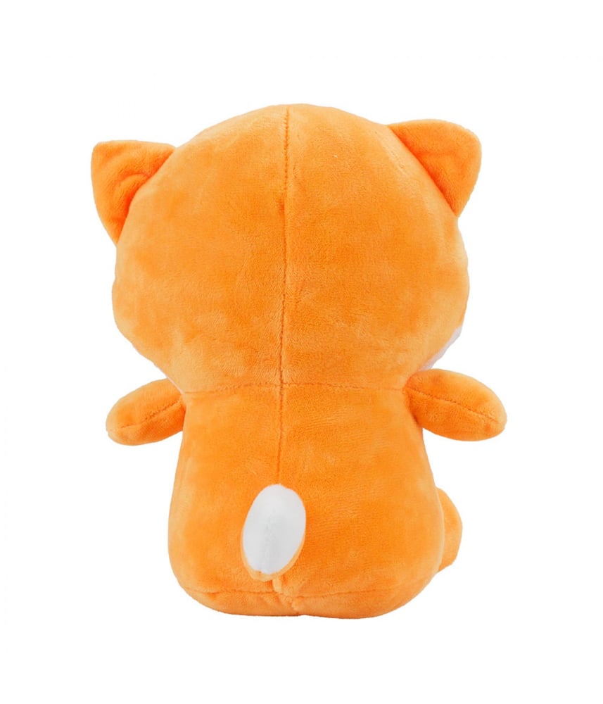 Cachorro De Pelúcia Laranja Fofo Sentado 22 cm