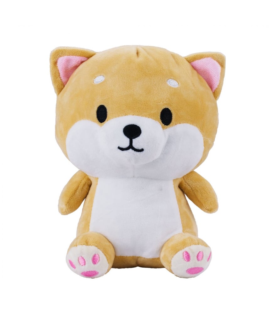 Cachorro De Pelúcia Caramelo Cãozinho Fofo Sentado 22 cm