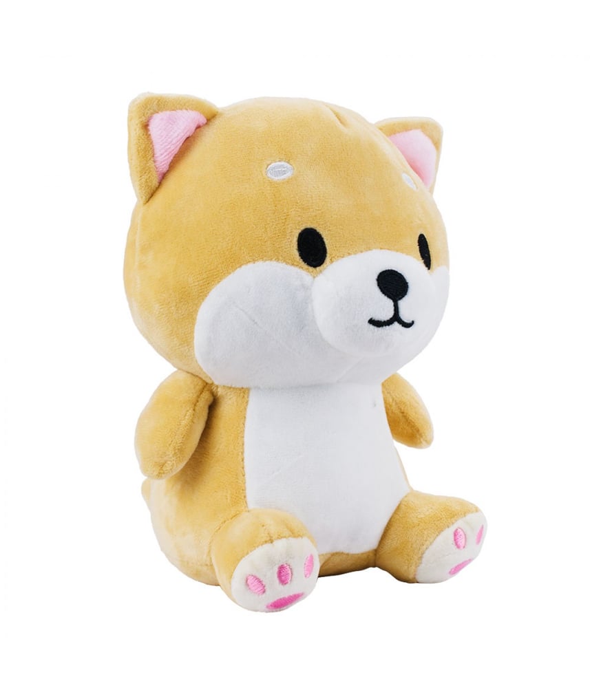 Cachorro De Pelúcia Caramelo Cãozinho Fofo Sentado 22 cm