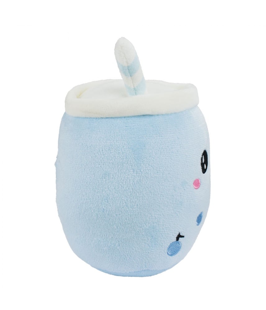 Copo De Pelúcia Chá De Bolhas Azul Com Rosto 20cm