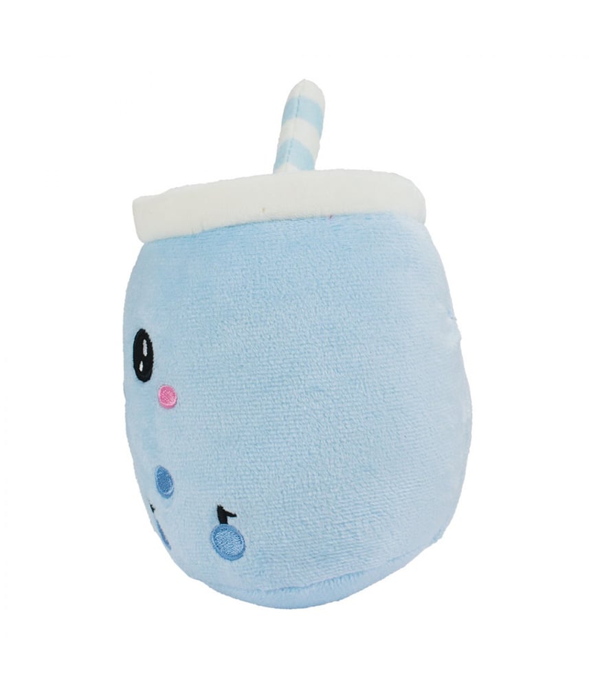 Copo De Pelúcia Chá De Bolhas Azul Com Rosto 20cm