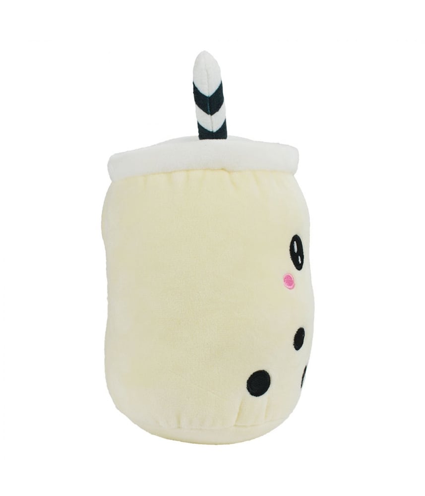 Copo de Pelúcia Chá De Bolhas Creme Com Rosto 20cm